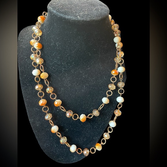 3 Piece Bundle Vintage Pearl & Beige Aurora Borealis Necklace/Bracelet (t15) - Picture 11 of 14